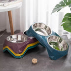 Non-Slip Stainless Steel Double Pet Bowl