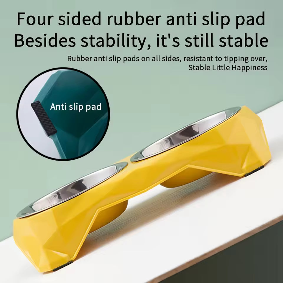 Non-Slip Stainless Steel Double Pet Bowl