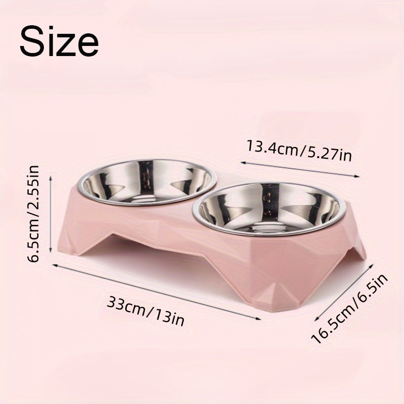 Non-Slip Stainless Steel Double Pet Bowl