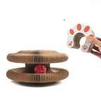 Round Corrugated Cat Scratcher with Bell Ball