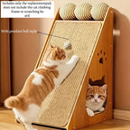 Standing Sisal Cat Scratcher With Hanging Ball