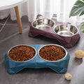 Non-Slip Stainless Steel Double Pet Bowl