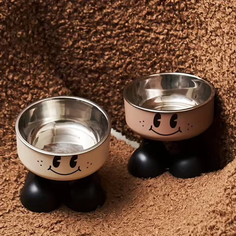 Raised Stainless Steel Pet Feeder Bowl