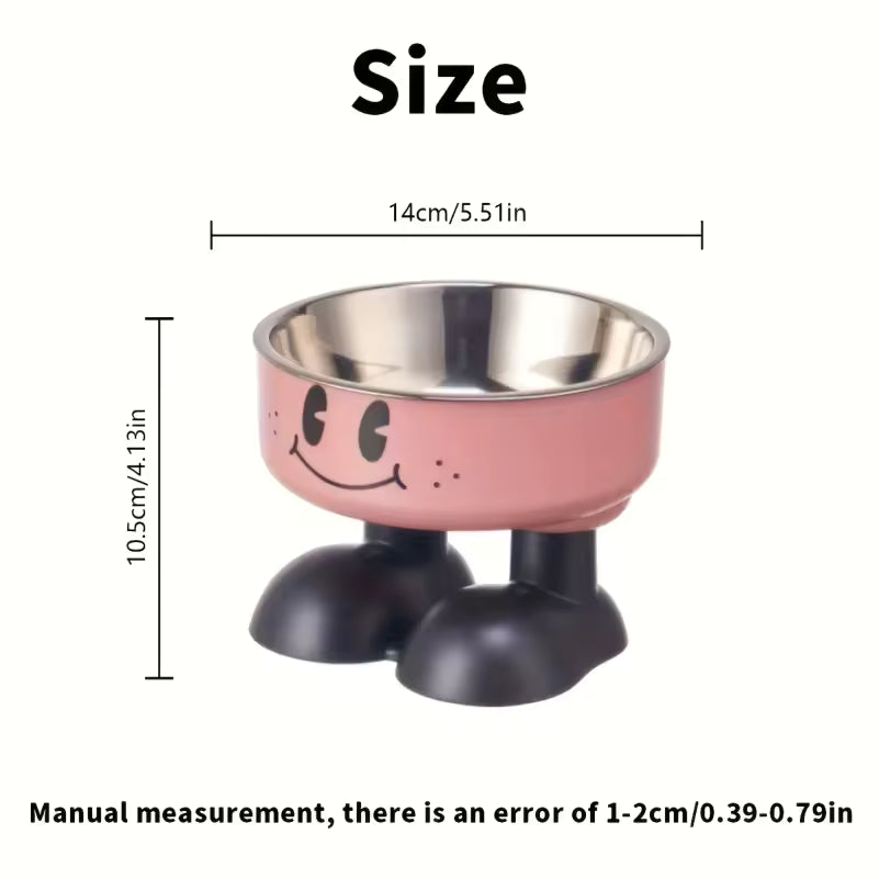 Raised Stainless Steel Pet Feeder Bowl