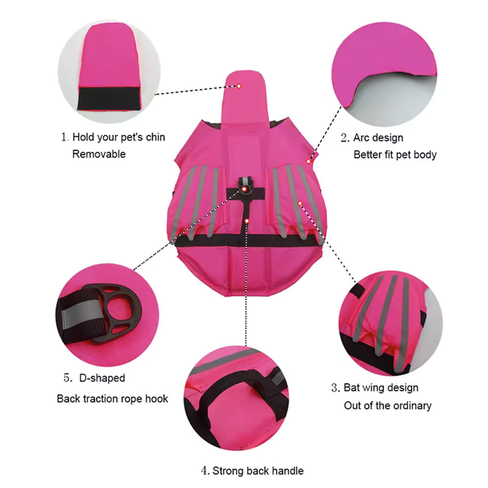 Adjustable High Buoyancy Dog Life Jacket