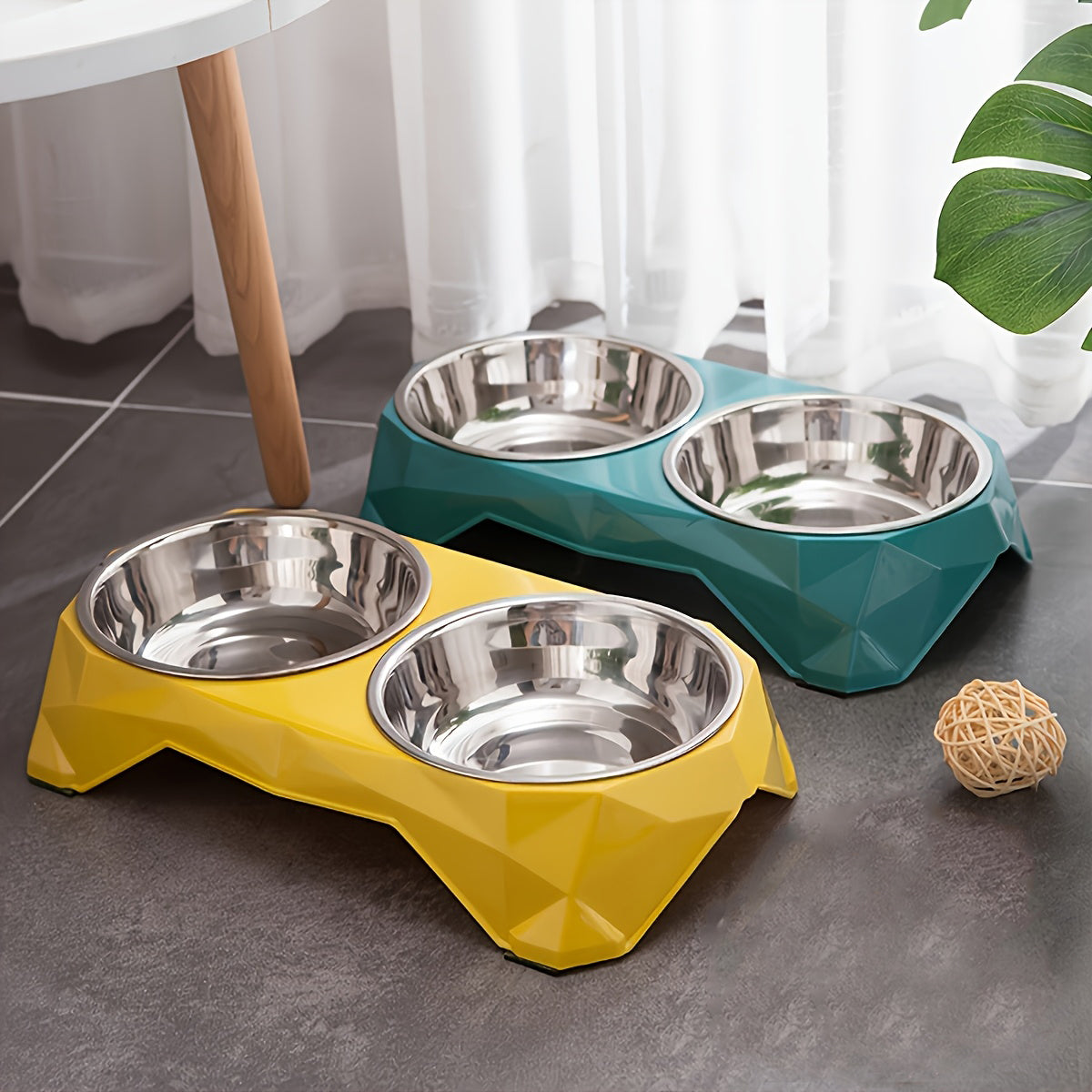 Non-Slip Stainless Steel Double Pet Bowl