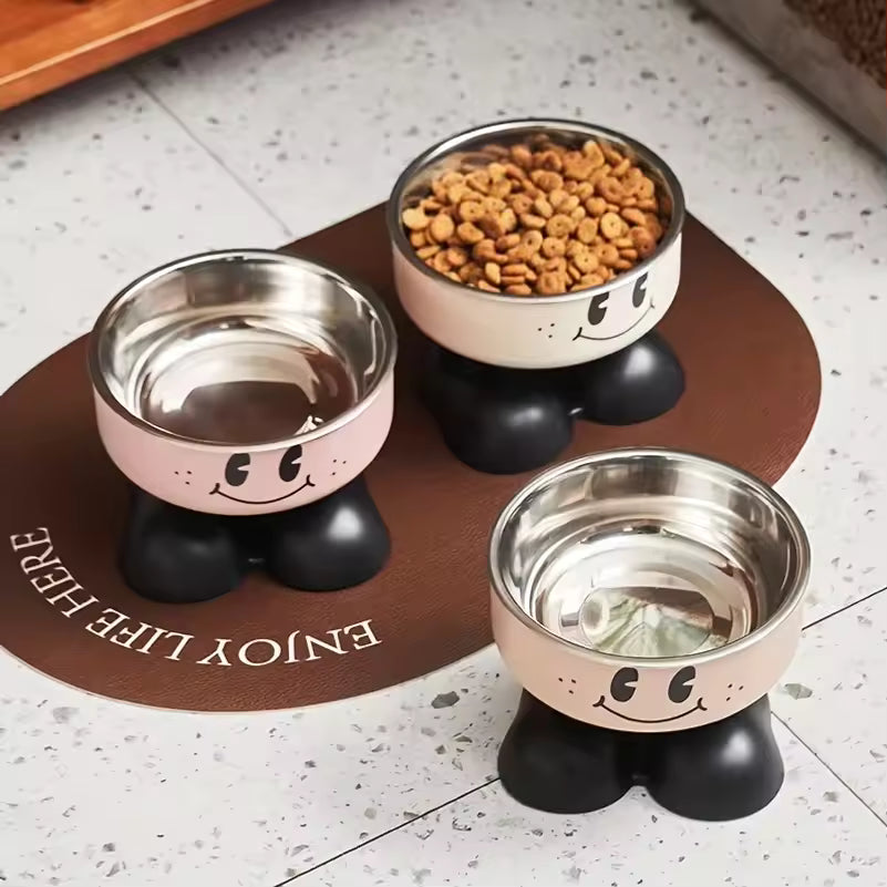 Raised Stainless Steel Pet Feeder Bowl