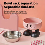 Raised Stainless Steel Pet Feeder Bowl