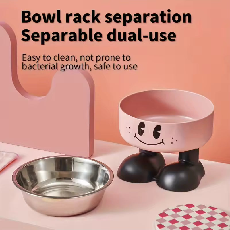 Raised Stainless Steel Pet Feeder Bowl