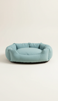 Plush Velvet Bolster Bed