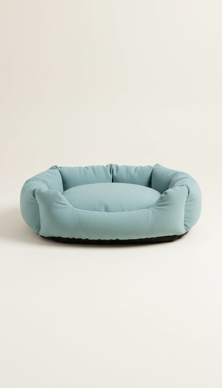 Plush Velvet Bolster Bed