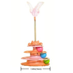 Interactive Cat Tower Track Toy with Feather